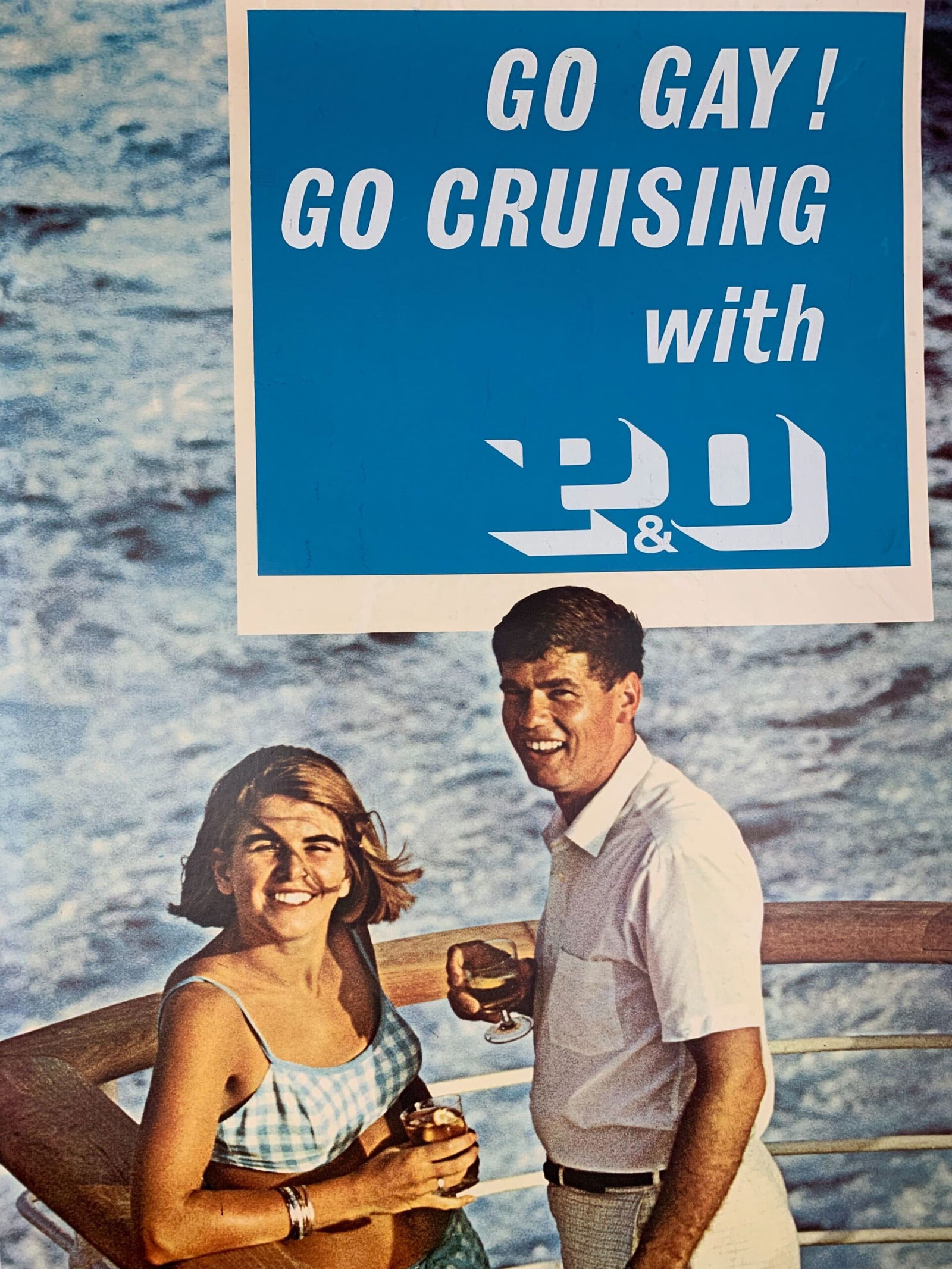 P&O Ferries - Go Gay! (1982) 25x40 UK Travel Poster LB - 6