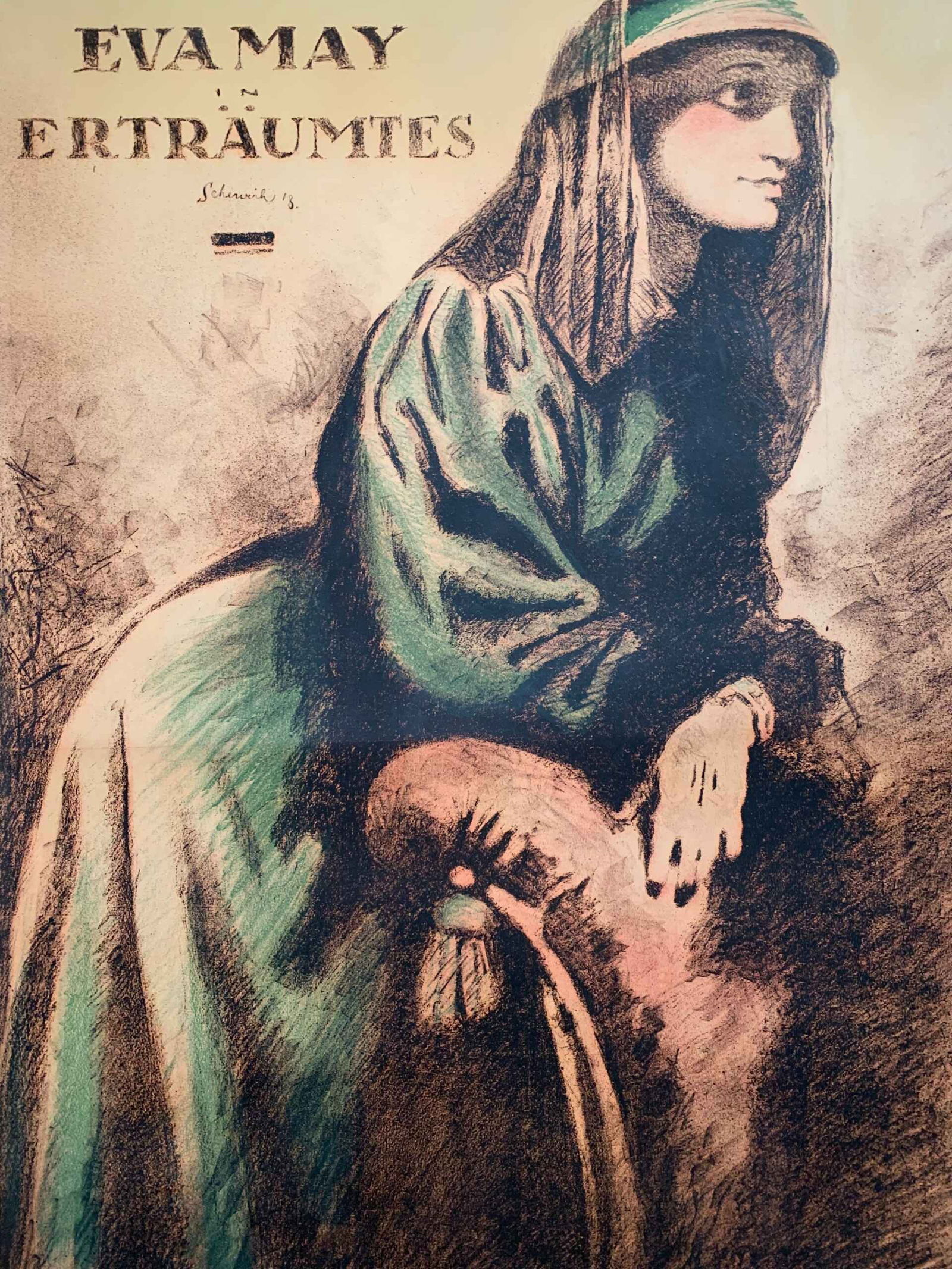 Ertraumtes Eva May - Art by Scheurich (1918) 37.5x56.25 German Advertising Poster LB - 6
