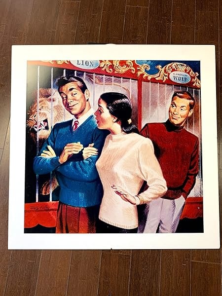 Jantzen Clothing Illustration - Artist Pete Hawley (1947) 22.875x23.875 US Ad Agency Photographic: Title: Jantzen Clothing Illustration - Artist Pete Hawley (1947) 22.875x23.875 US Ad Agency Photographic Print - Foam Core Description: Jantzen Clothing Illustration - Artist Pete Hawley (1947)