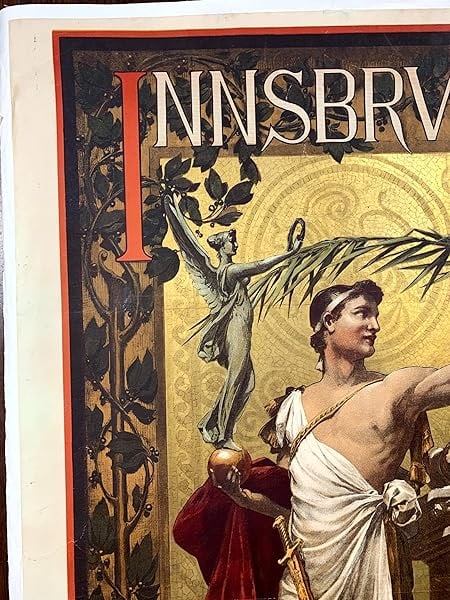 Innsbruck-Tyrol - Art By A.H. Schram (1896) 35.5x46.5 Austrian Exhibition Poster LB - 3