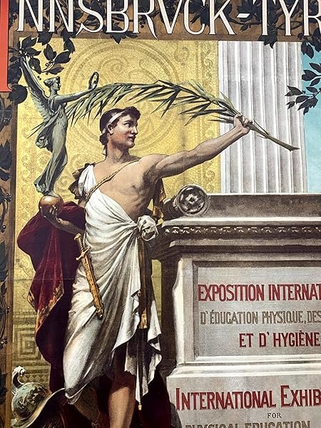 Innsbruck-Tyrol - Art By A.H. Schram (1896) 35.5x46.5 Austrian Exhibition Poster LB - 4