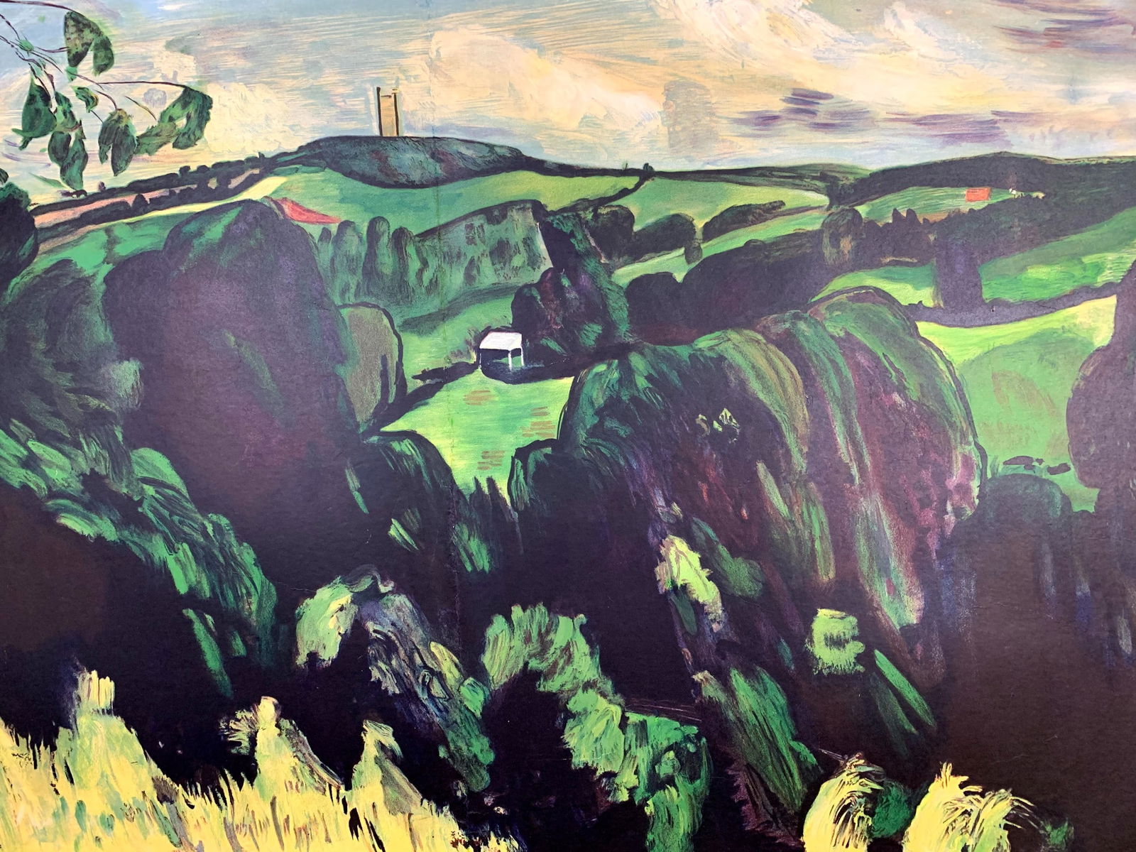 To Visit Britain's Landmarks - Art By Carol Weight (1936) 30x44.5 UK Lithograph Travel Poster LB - 5