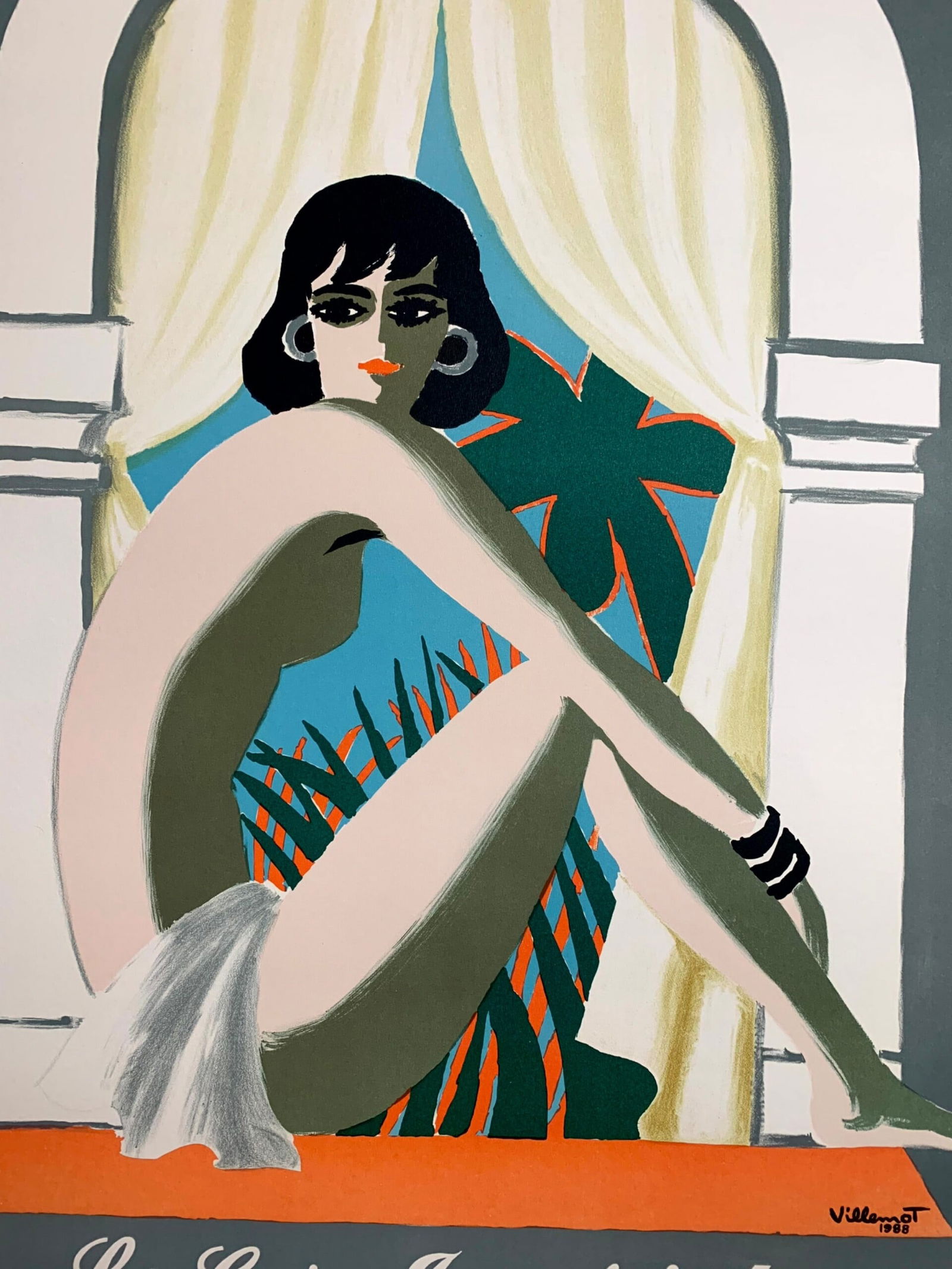 Eugenie Les Bains - Art By Villemot (1988) 27.75x39.75 French Advertising Poster LB - 6