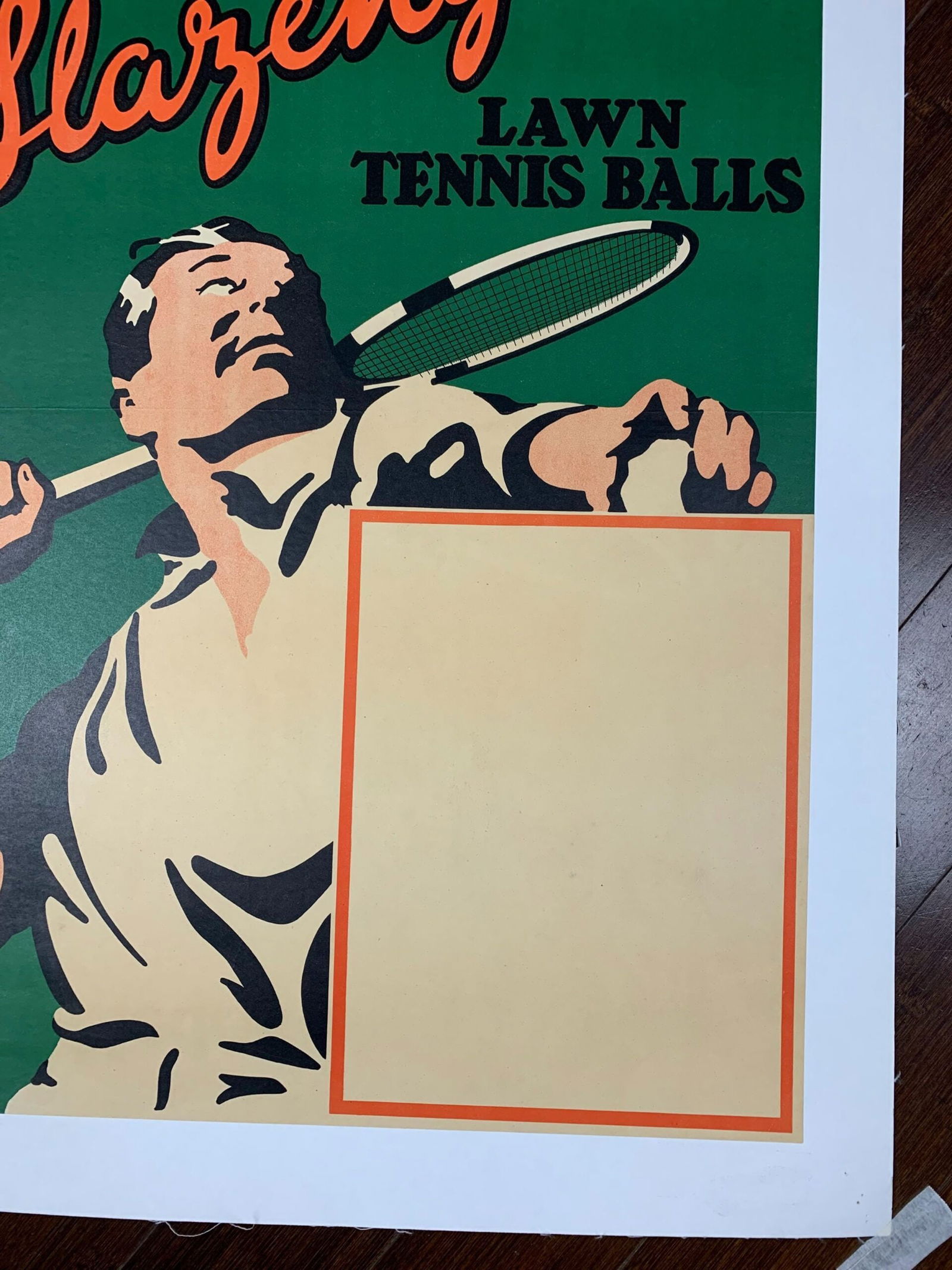 Slazenger Lawn Tennis Balls - Wimbledon's Choice (1926) 19.25x29 UK Advertising Poster LB - 3