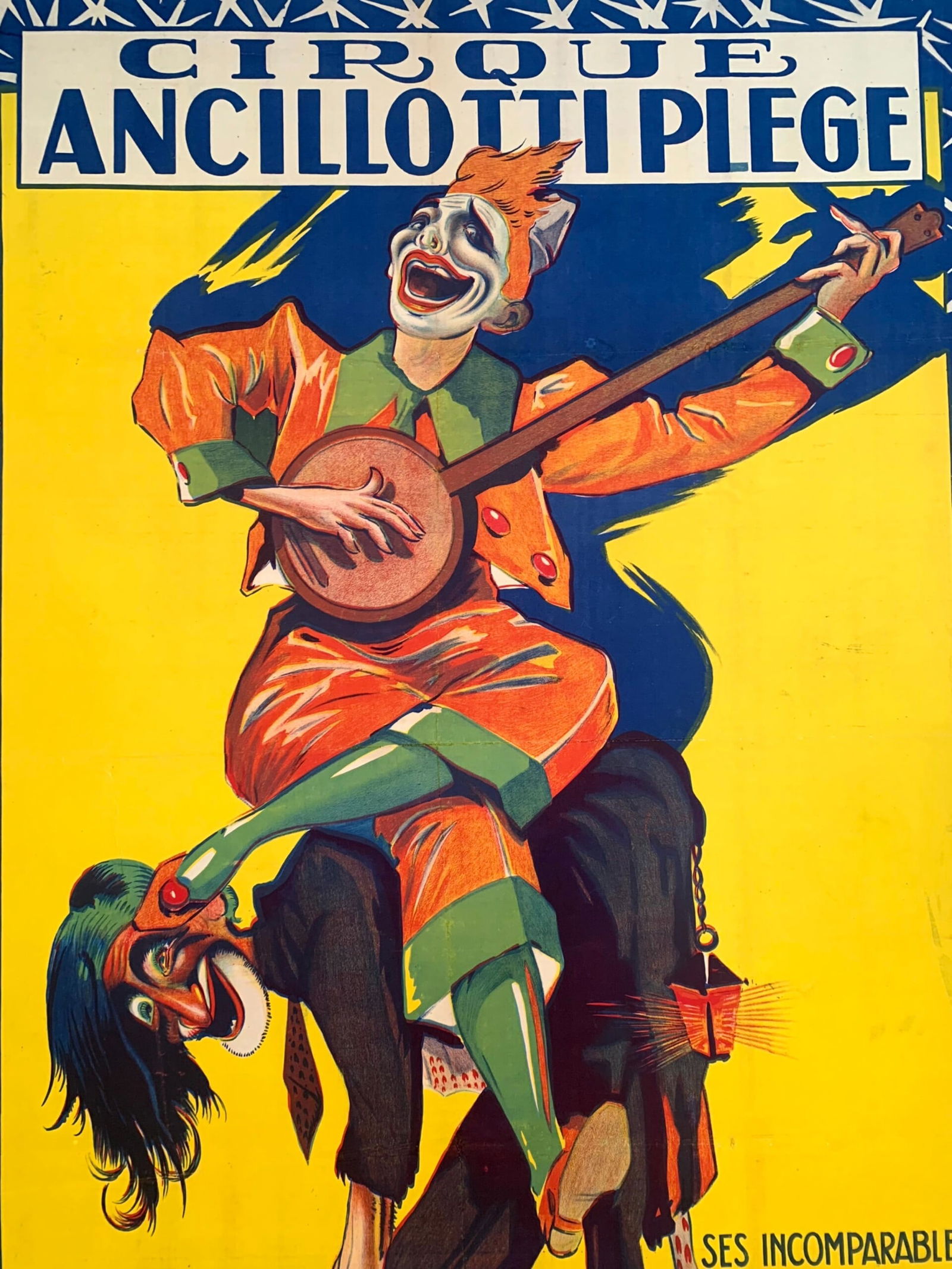 Cirque Ancillotti Plege - Art by Lorit (1924) 45x63.5 French Circus Poster LB - 7