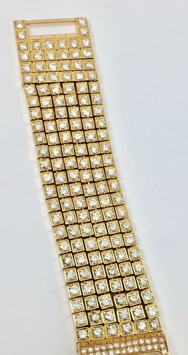 18k Yellow Gold BIJAN Ladies watch w/16ct Diamonds 25 pc out 100* EXLNT - 5