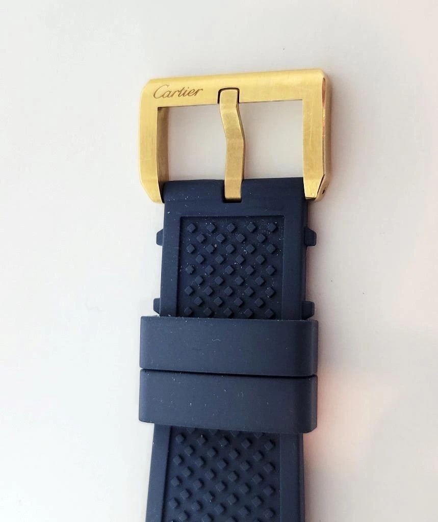 18k Rose CARTIER CALIBRE Blue Dial Automatic Mens Watch Ref 3730* 42MM EXLNT - 11