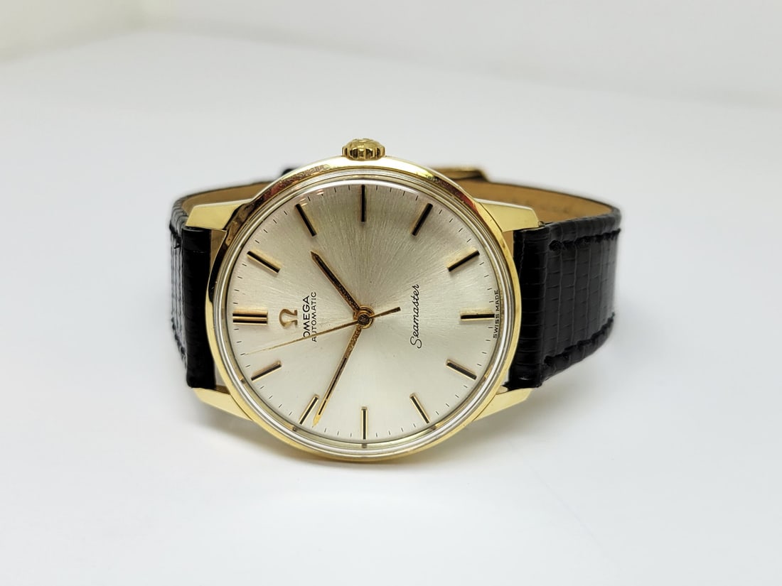 Vintage Solid 18k Gold OMEGA SEAMASTER Automatic Watch Cal 552* 165.001 EXLNT - 2
