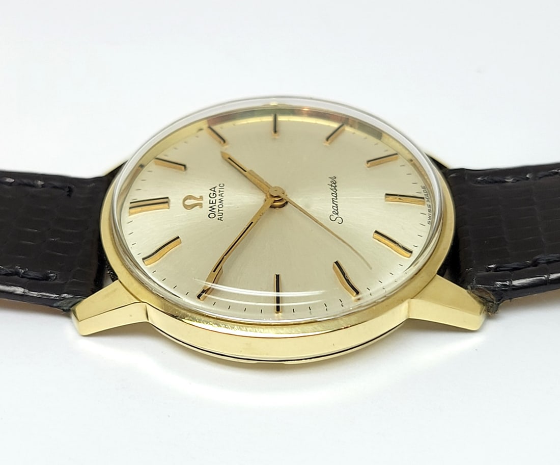 Vintage Solid 18k Gold OMEGA SEAMASTER Automatic Watch Cal 552* 165.001 EXLNT - 7