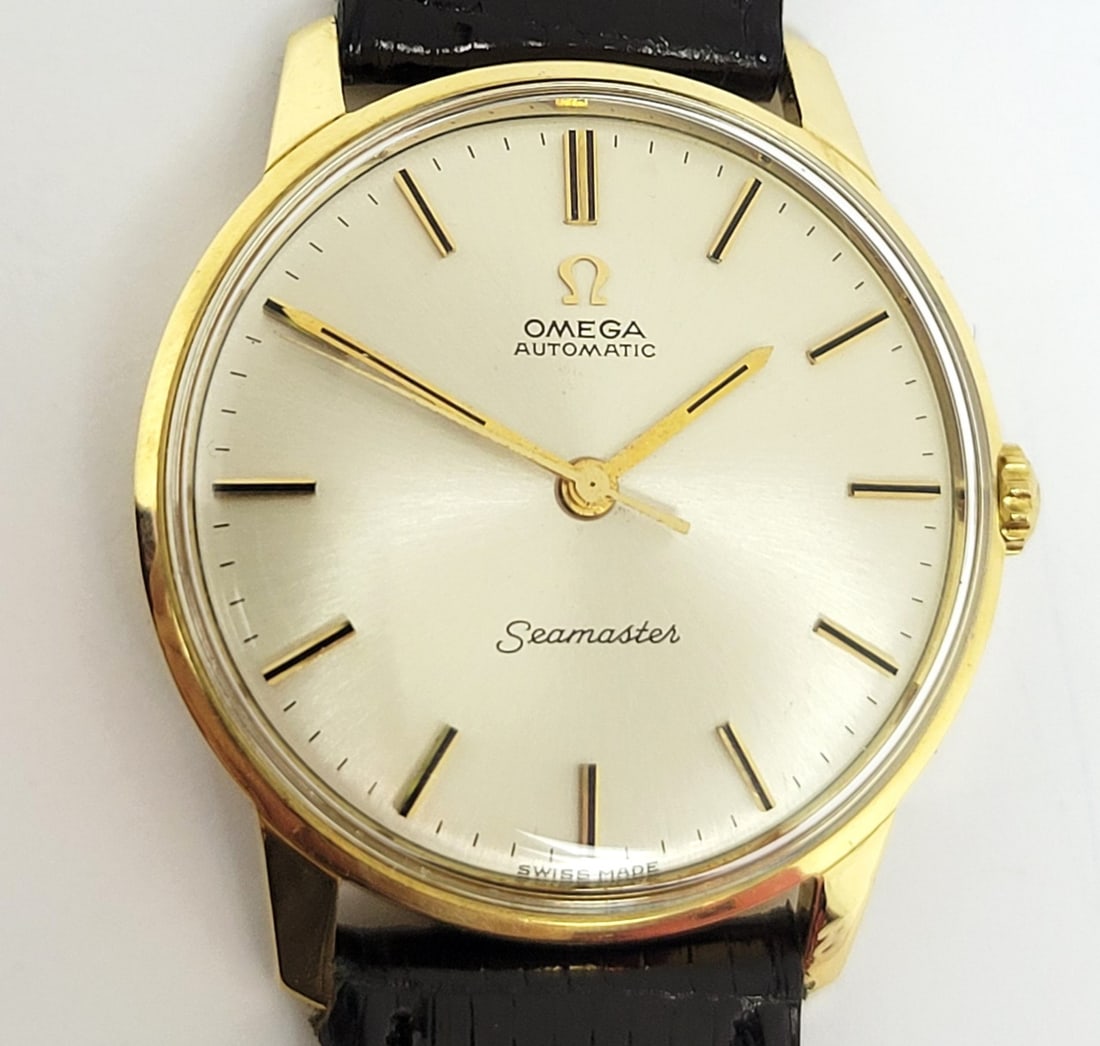 Vintage Solid 18k Gold OMEGA SEAMASTER Automatic Watch Cal 552* 165.001 EXLNT - 8