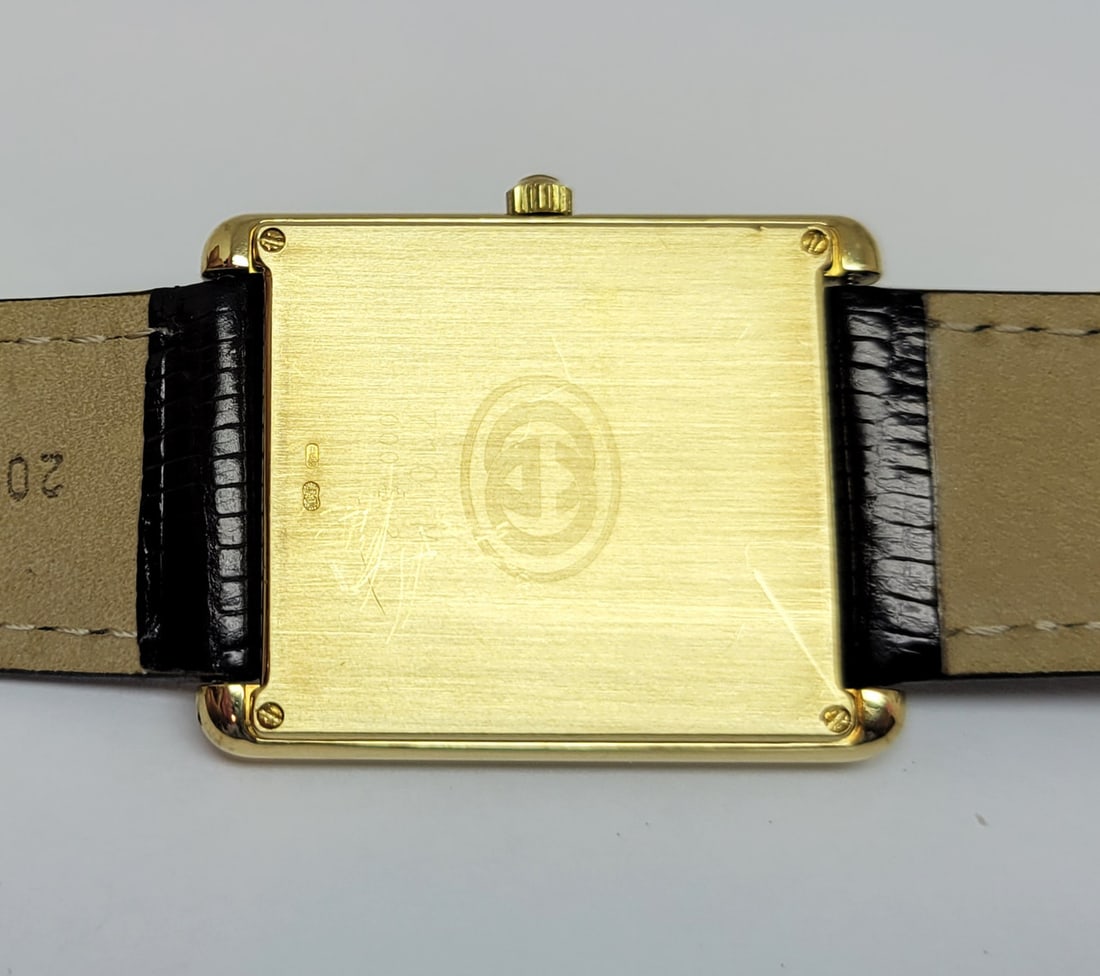 Solid 18k GUCCI TANK Unisex Watch 28 mm Ref 710 M* EXLNT - 9