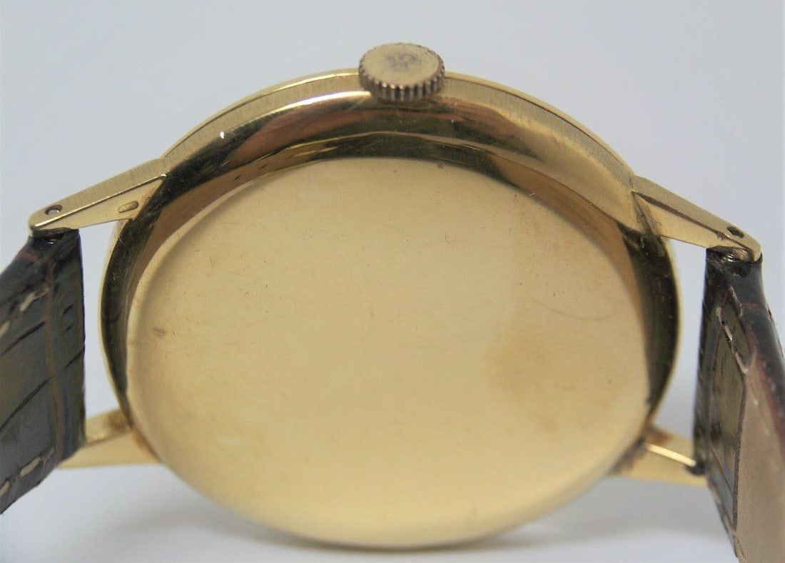 Vintage 18k Gold IWC SHAFFHAUSEN Winding Watch 1960s Cal C423 EXLNT* SERVICED - 11