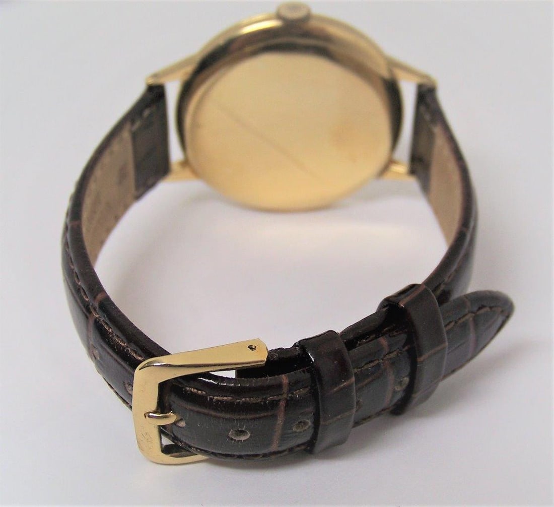 Vintage 18k Gold IWC SHAFFHAUSEN Winding Watch 1960s Cal C423 EXLNT* SERVICED - 6