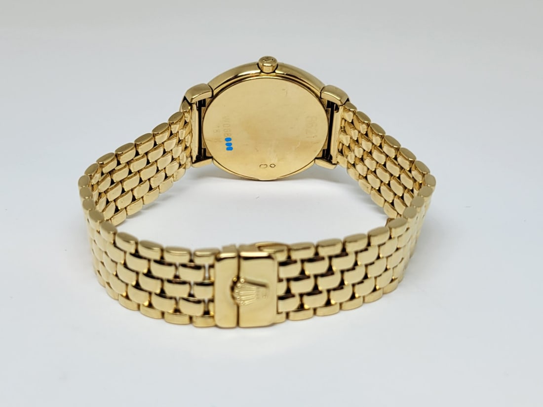 Ladies Solid 18k Yellow Gold ROLEX CELLINI Quartz Watch c.1995 Ref. 6621 EXLNT - 4