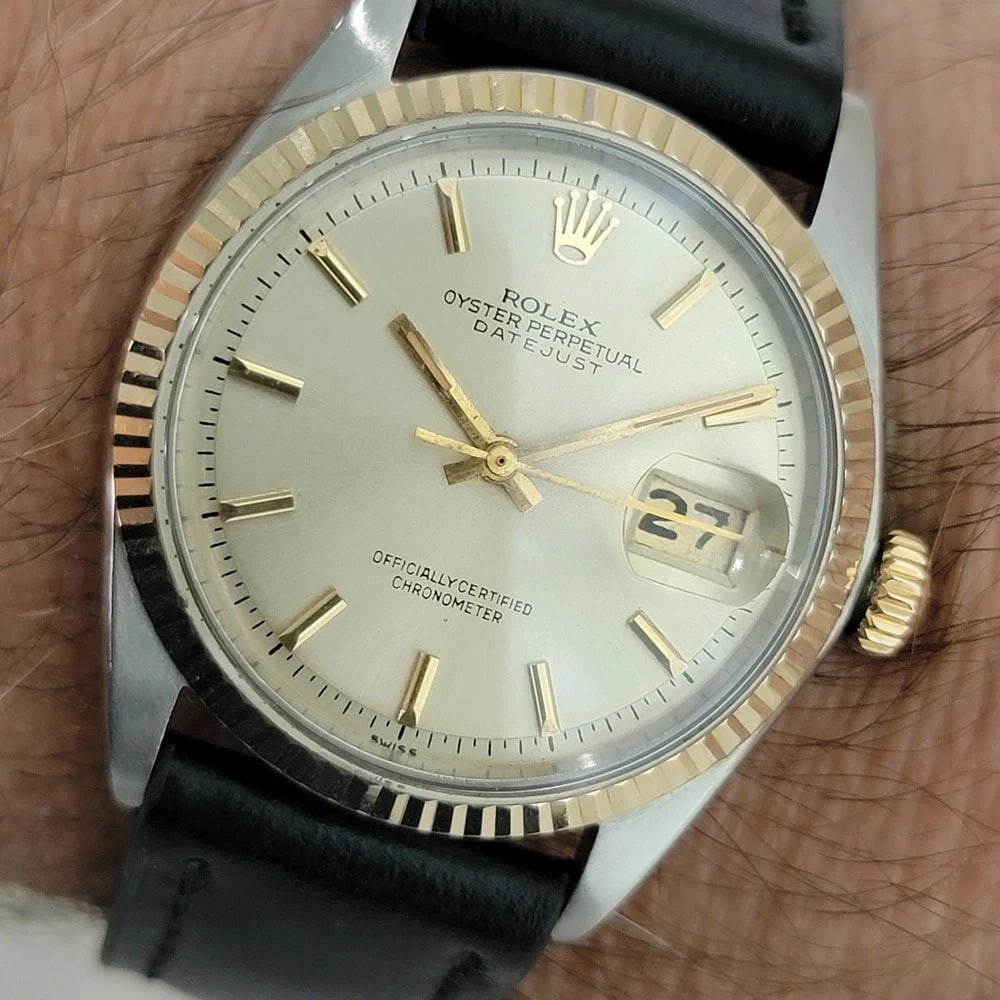 Rolex Oyster Datejust Ref 1601 36mm 18k SS 1970s Mens Automatic Vintage RA591 - 11