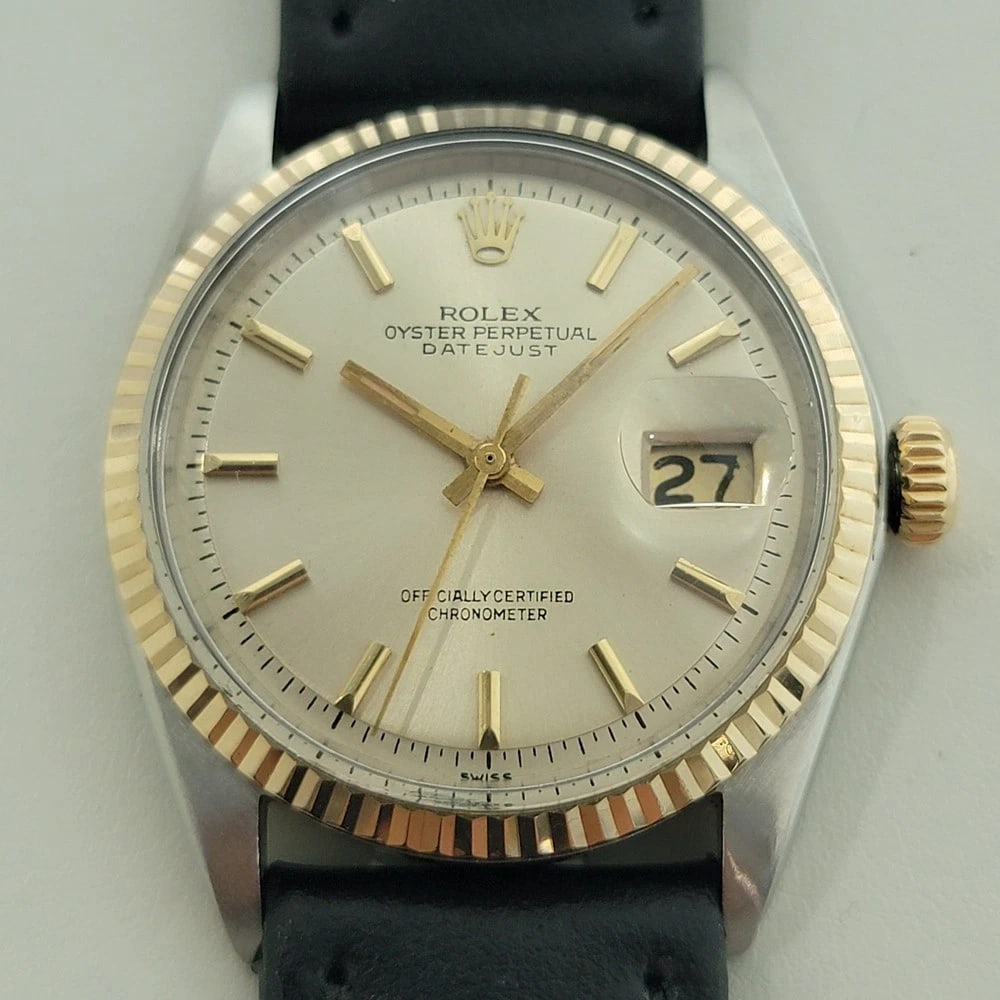 Rolex Oyster Datejust Ref 1601 36mm 18k SS 1970s Mens Automatic Vintage RA591 - 3