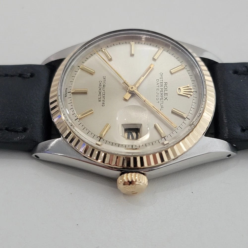 Rolex Oyster Datejust Ref 1601 36mm 18k SS 1970s Mens Automatic Vintage RA591 - 5