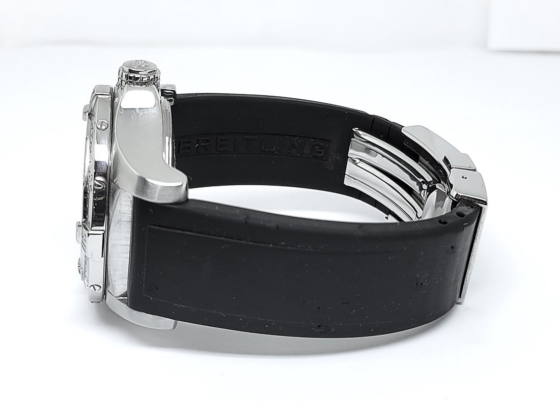 S/Steel BREITLING AVENGER SEAWOLF Automatic Watch A17330 Black Dial 45 mm* EXLNT - 4