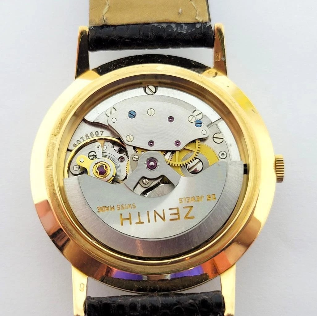 Vintage 18k Rose Gold ZENITH Automatic Watch Cal 2542PC c.1960s* EXLNT SERVICED - 11