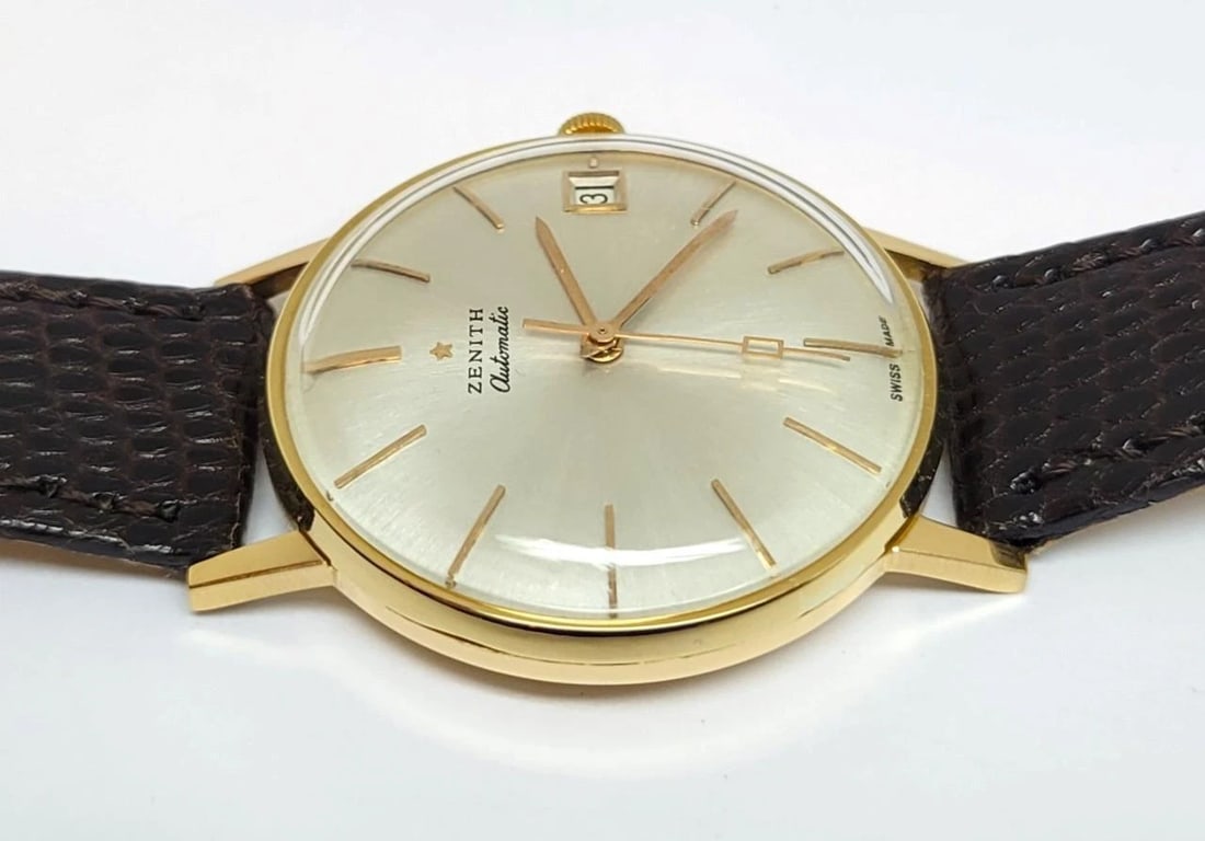 Vintage 18k Rose Gold ZENITH Automatic Watch Cal 2542PC c.1960s* EXLNT SERVICED - 9