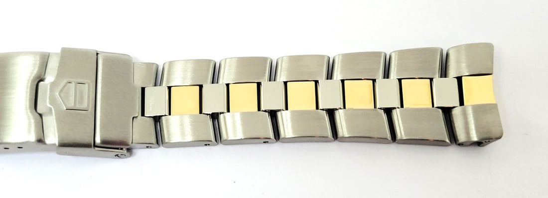 S/Steel & 18k TAG HEUER Watch Bracelet FAD001 for ZA7315 Model* 20 mm EXLNT - 2