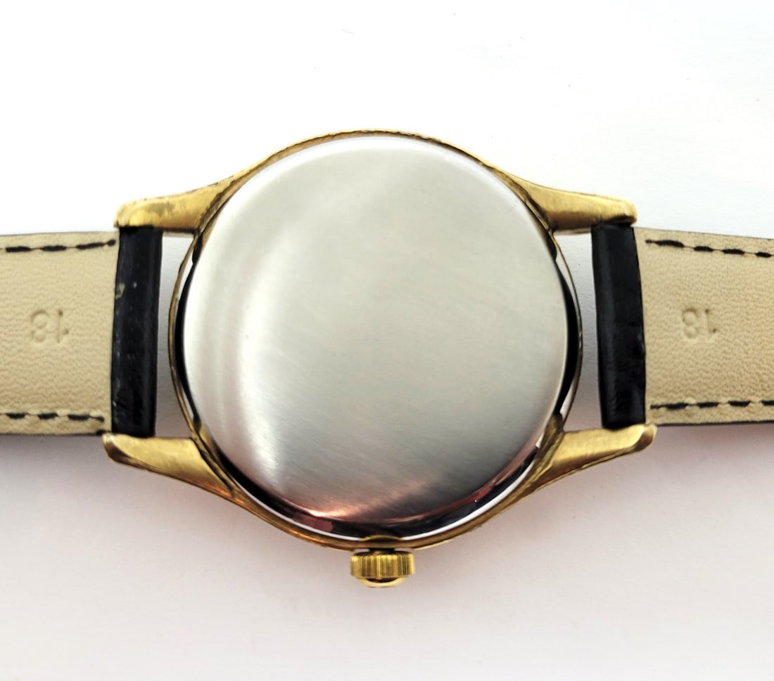 Vintage 18K GP OMEGA Men's Winding 2505-7 Watch c.1952 Cal.266 * GOOD JUMBO - 10