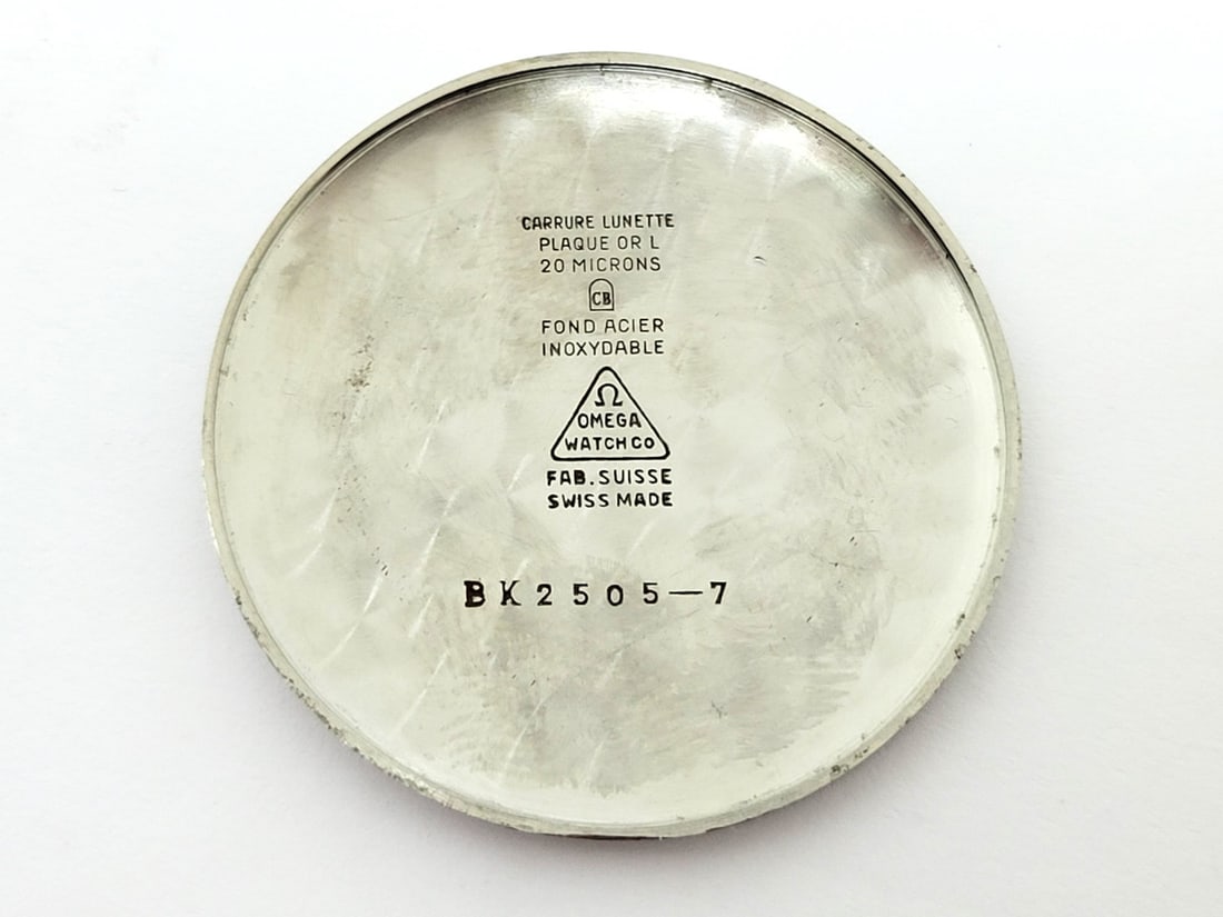 Vintage 18K GP OMEGA Men's Winding 2505-7 Watch c.1952 Cal.266 * GOOD JUMBO - 12