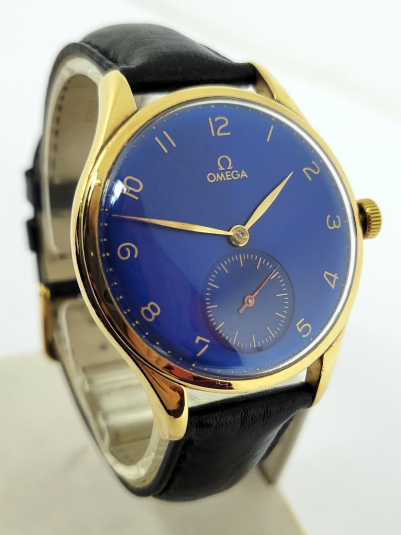 Vintage 18K GP OMEGA Men's Winding 2505-7 Watch c.1952 Cal.266 * GOOD JUMBO - 2