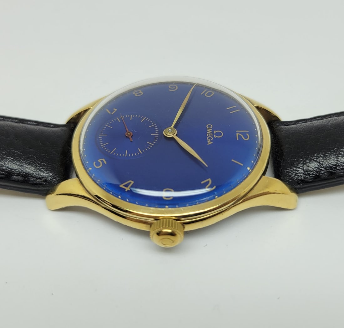 Vintage 18K GP OMEGA Men's Winding 2505-7 Watch c.1952 Cal.266 * GOOD JUMBO - 7