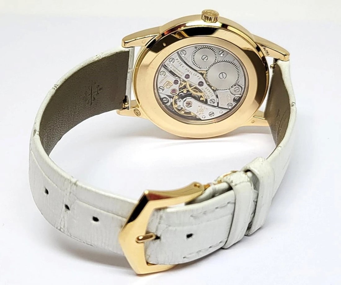 Ladies 18k Rose PATEK PHILIPPE Calatrava Watch Ref 7122/200R-001 DIAMOND BEZEL - 3