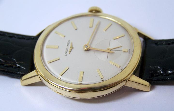 Vintage 18k LONGINES Mens Winding Watch c.1950s Cal 27M* Good Cond* Ref 6879 - 9