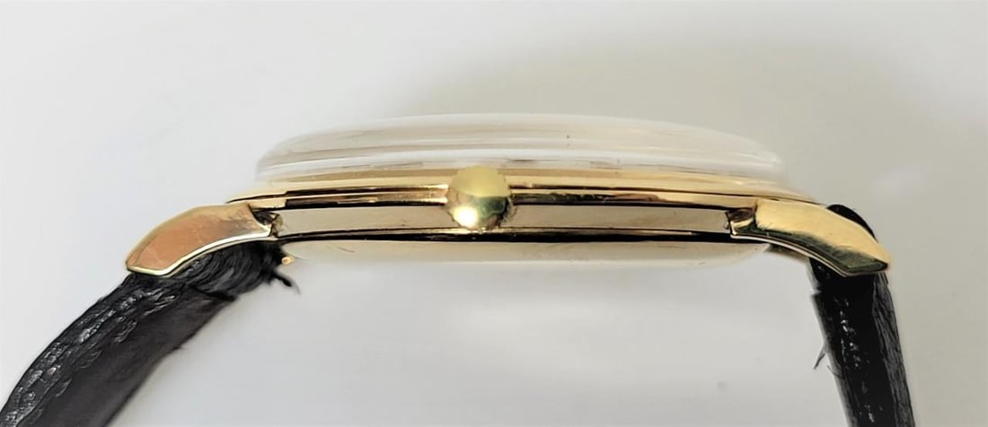 Vintage 18k ULYSSE NARDIN CHRONOMETER Winding Watch Cal N115S c.1960s EXLNT - 5