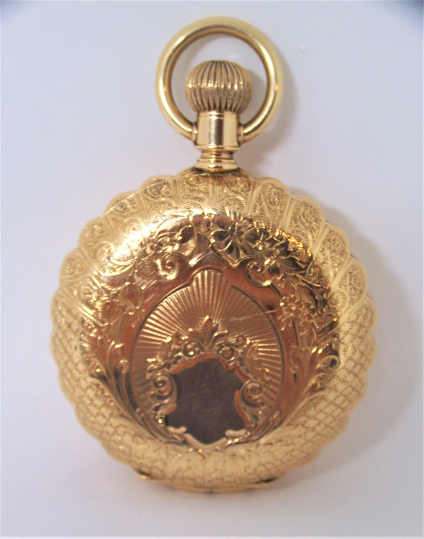 Antique Solid & Heavy 14K Gold E.HOWARD & Co BOSTON watch c.1900 HAND ENGRAVED (1 of 14)