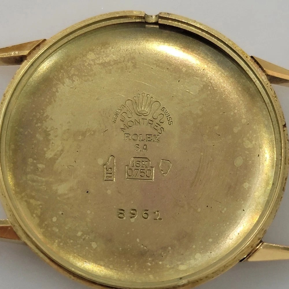 Rolex Precision Ref 8961 18k Solid Gold Mens Manual Wind Dress Watch 1950s RA634 - 12