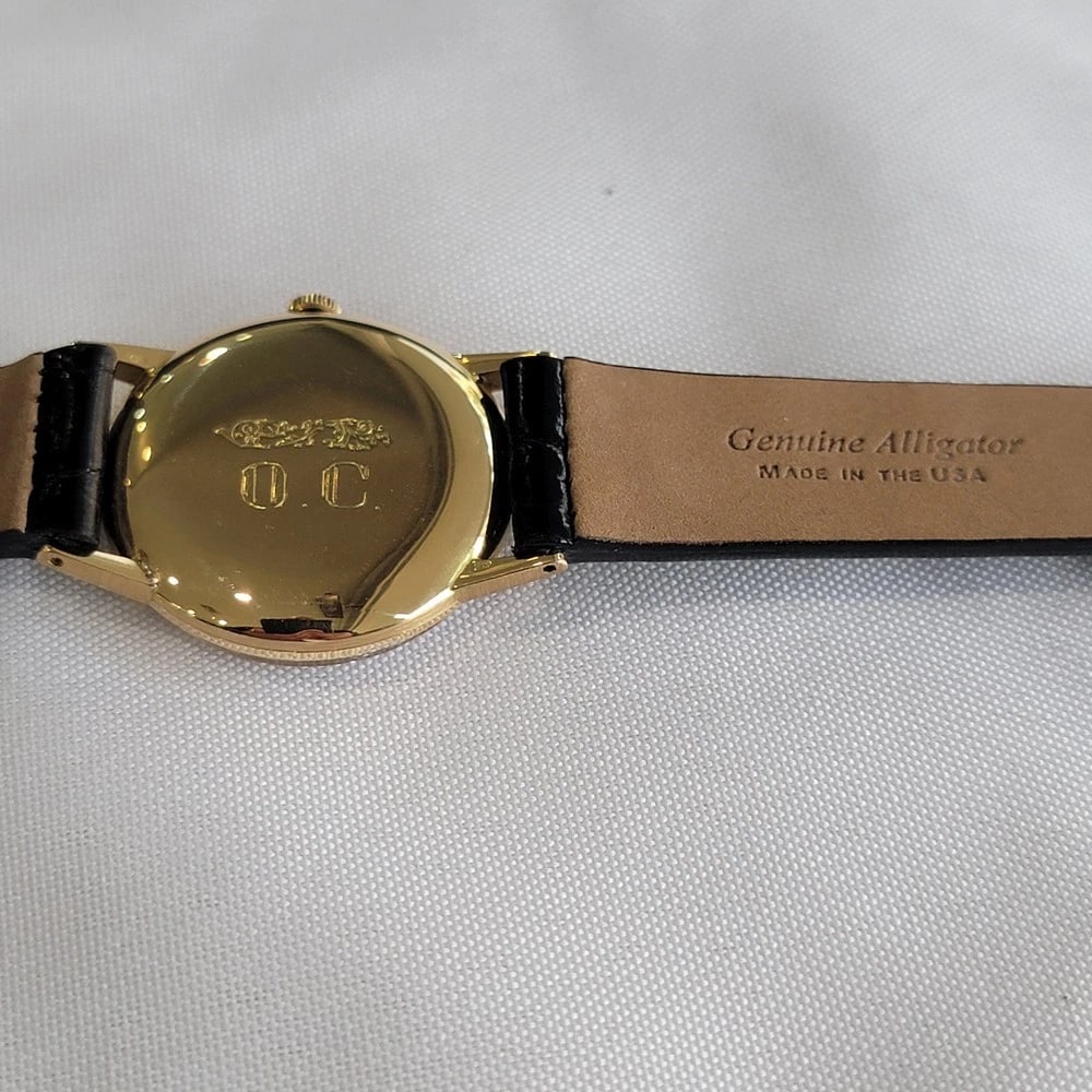 Rolex Precision Ref 8961 18k Solid Gold Mens Manual Wind Dress Watch 1950s RA634 - 8