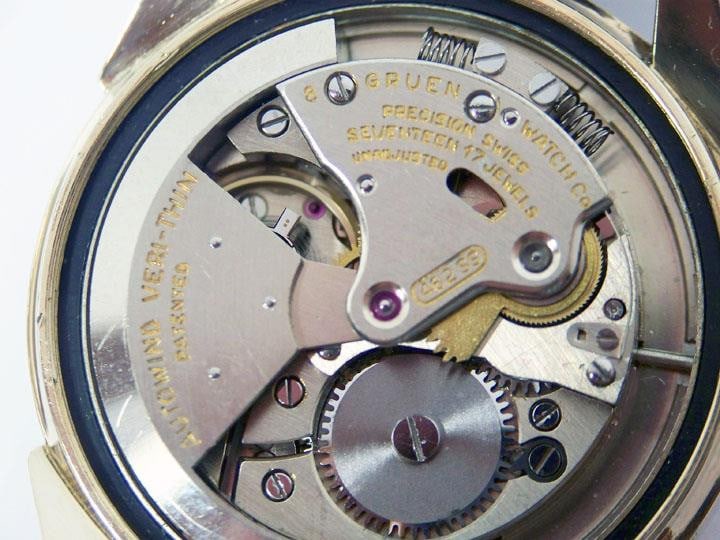 Vintage 14k GRUEN PRECISION 23J Mens Automatic Watch 1950s* EXLNT* SERVICED - 14