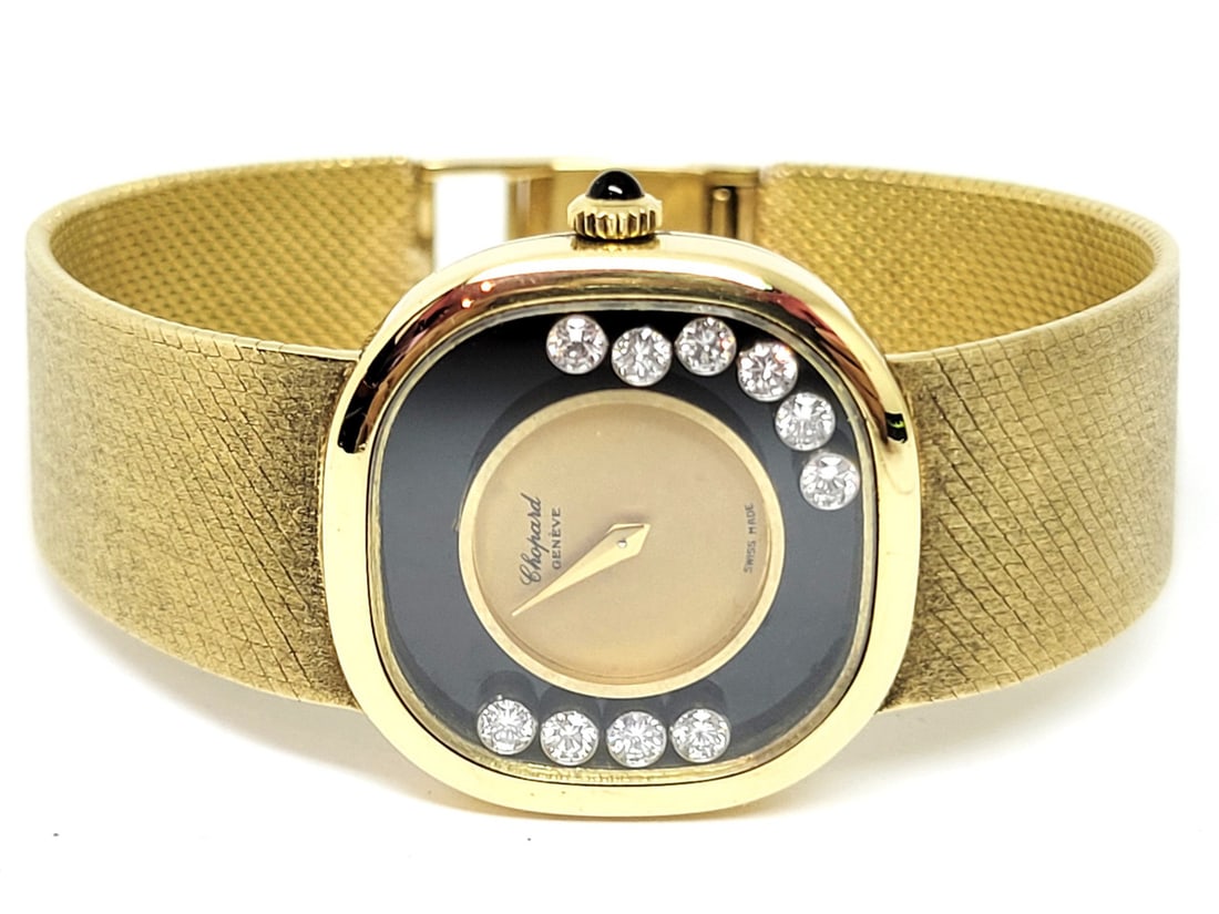 Vintage Ladies Solid 18k CHOPARD Winding Watch Floating Diamonds* Ref 5089 EXLNT - 3