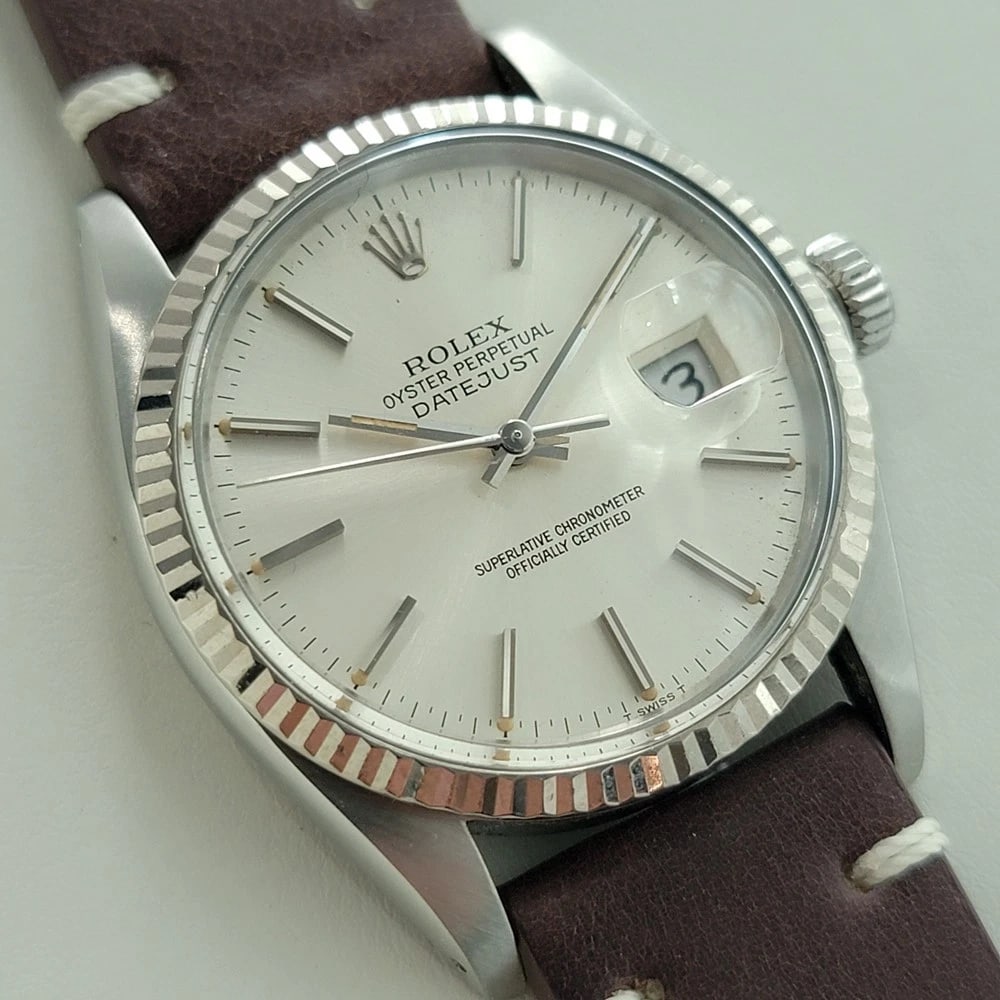 Rolex Datejust 16014 36mm 18k White Gold SS Mens 1980s Vintage Automatic RA588 - 4
