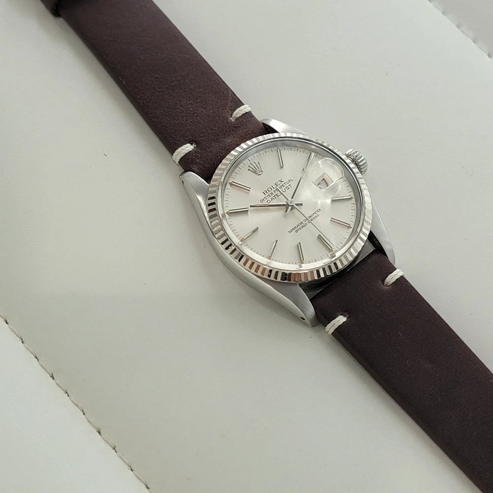 Rolex Datejust 16014 36mm 18k White Gold SS Mens 1980s Vintage Automatic RA588 - 7