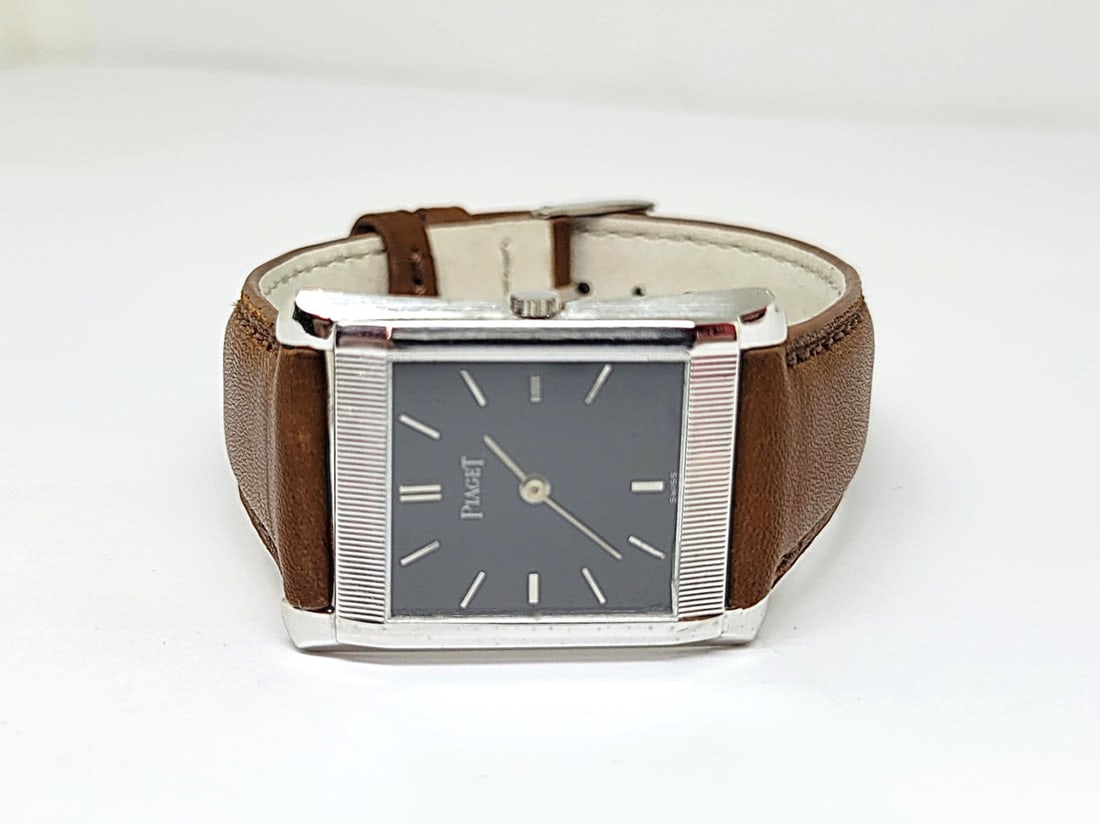 Solid 18k White PIAGET Unisex Watch Ref 906 with Original 18k Whie Gold Buckle - 2