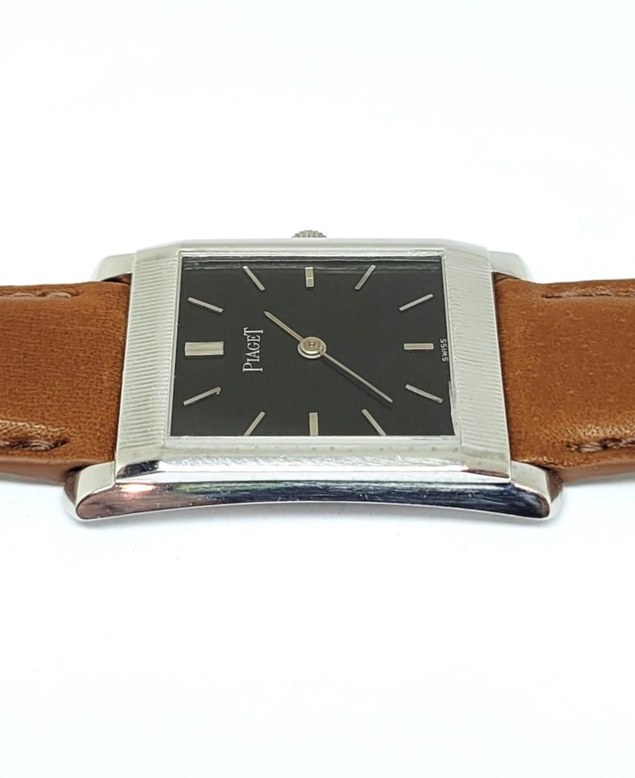 Solid 18k White PIAGET Unisex Watch Ref 906 with Original 18k Whie Gold Buckle - 7