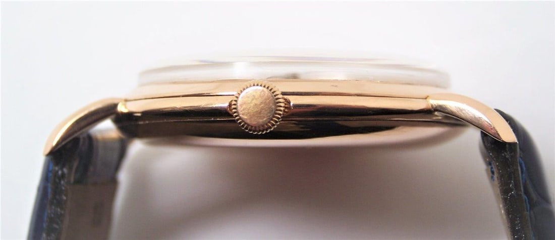 Vintage 18k Rose Gold IWC SHAFFHAUSEN Winding Watch 1950s Cal 89 SERVICED - 9