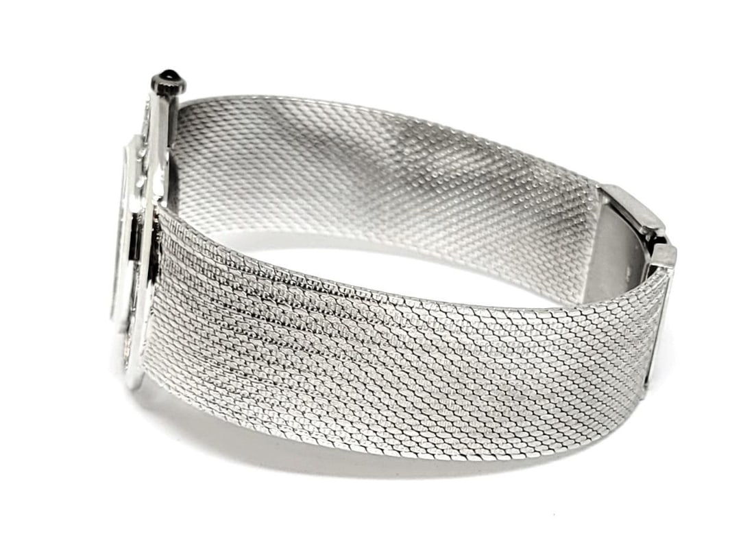 Vintage 14k White Gold LUCIEN PICCARD Ladies Winding Watch with Diamonds* EXLNT - 3