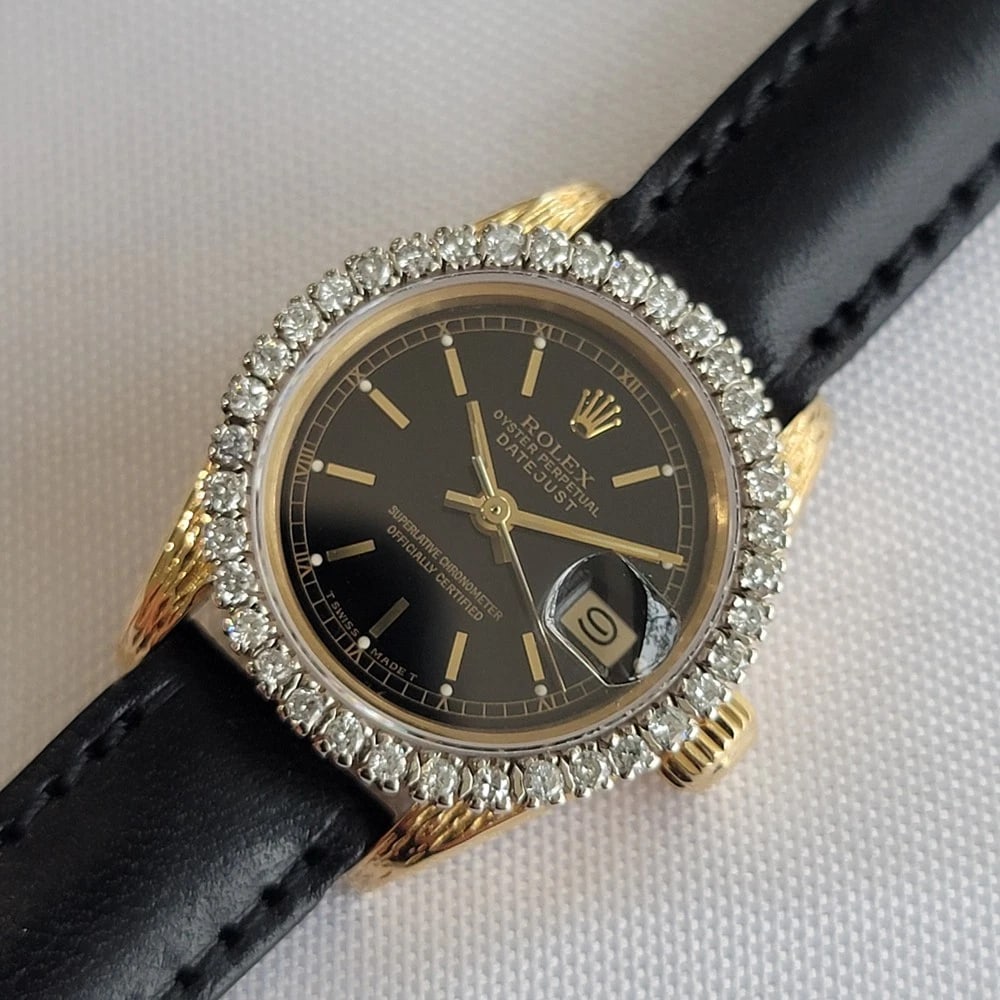 Rolex Oyster Ref 6901 18k Solid Gold Lady Datejust 26mm Automatic 1970s RA630 - 4