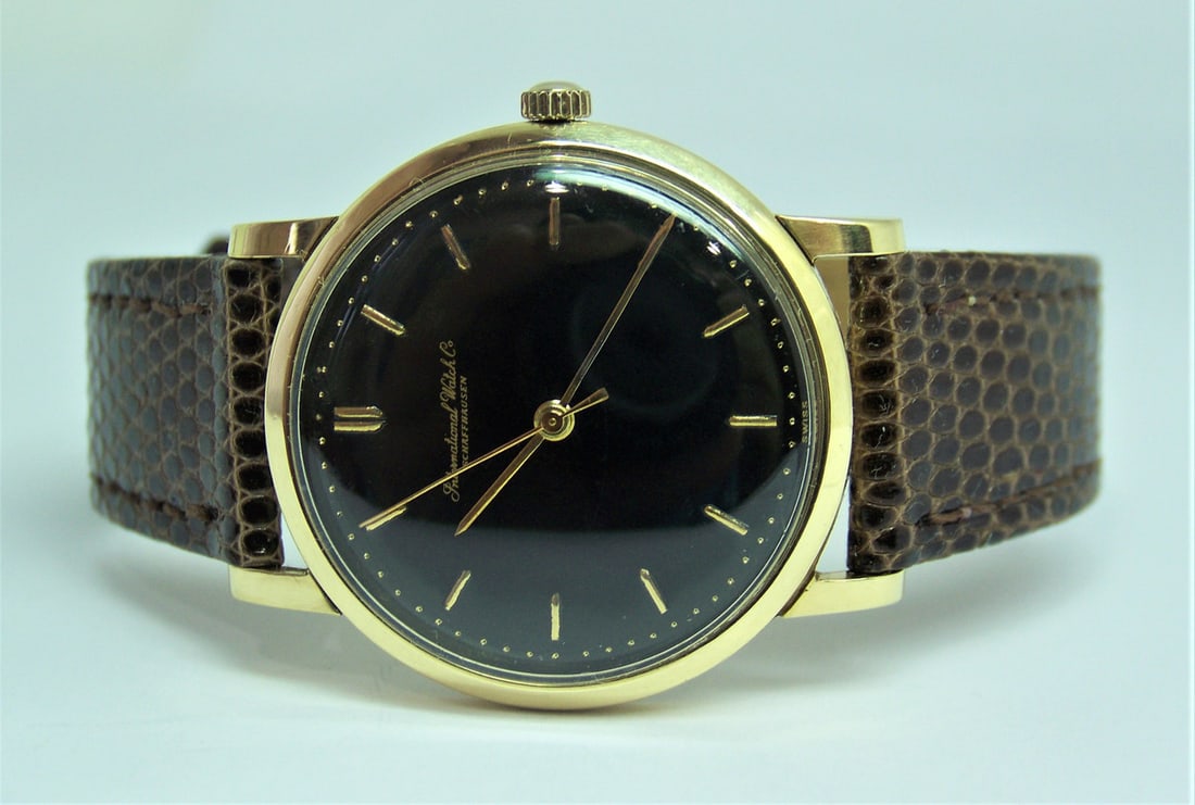 Vintage 18k Gold IWC SHAFFHAUSEN Winding Watch 1960s Cal C401 R1205 SERVICED - 4
