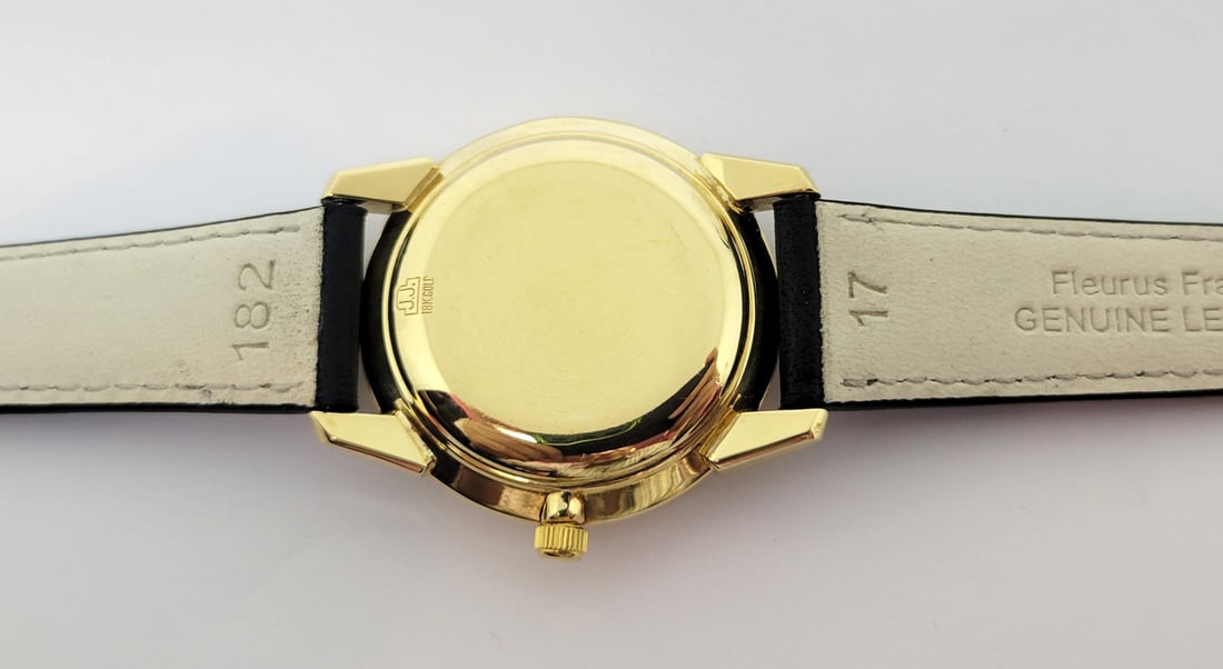 Vintage 18k JULES JURGENSEN Automatic DAY DATE Watch Cal N71693 c.1960s RARE - 8