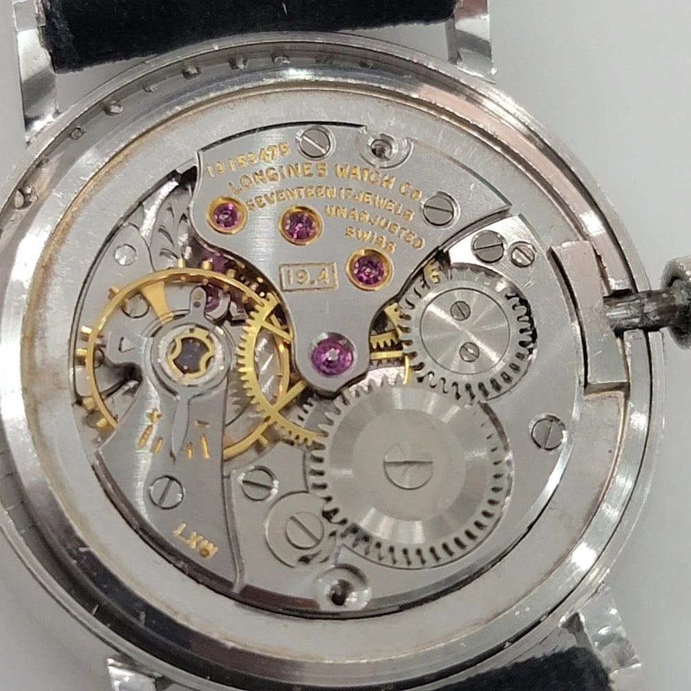 Longines 14k White Gold 28mm 1960s Ladies Cocktail Diamond Hand Wind Watch RA654 - 13