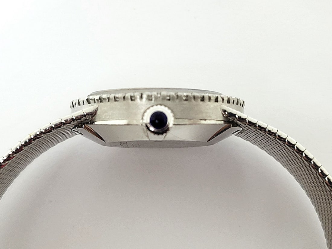 Solid 18k White Gold BAUME & MERCIER Ladies Dress Watch w/Diamonds Ref 38234 9 - 6