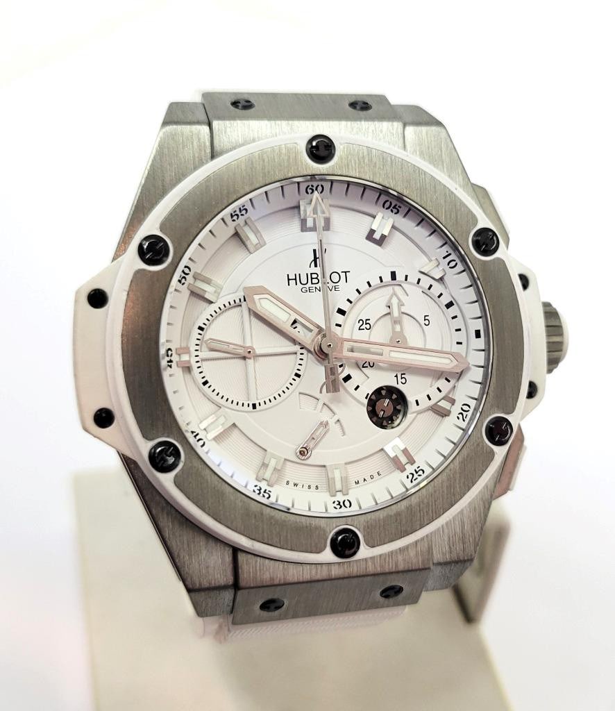 Mens White Hublot King Power Big Bang Titanium & Zirconium Watch 709.ZE.2110.RW - 5