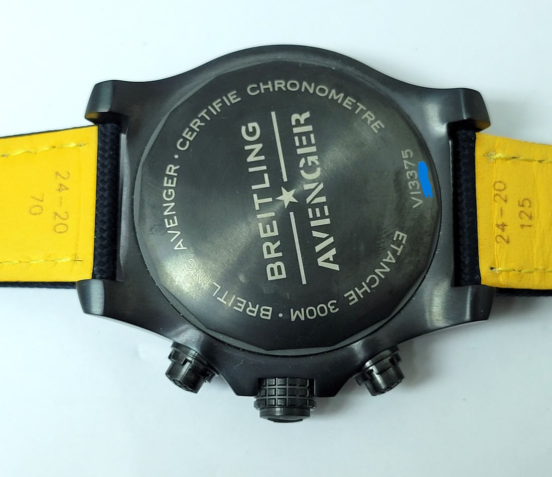 Mens BREITLING Super Avenger Black Night Mission Men's Watch V13375* EXLNT - 11